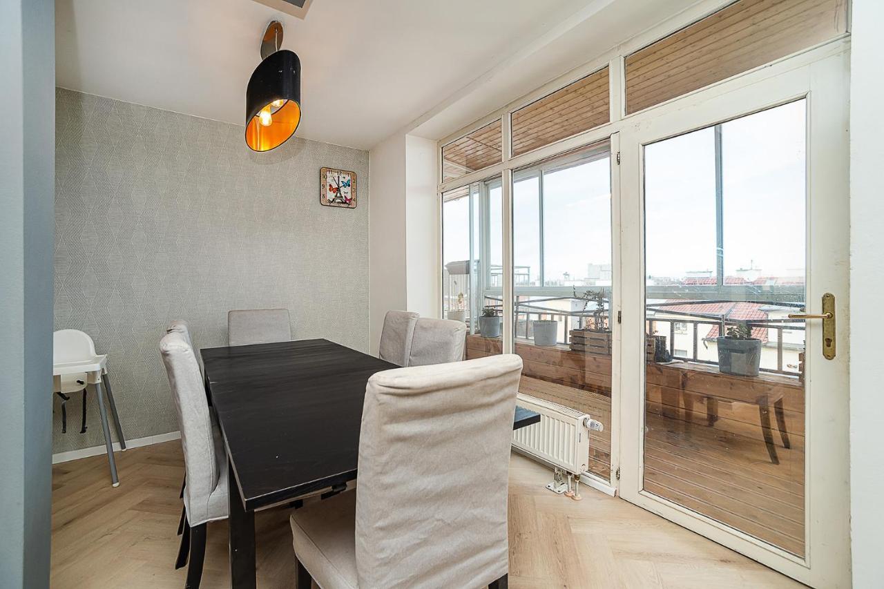 Big 4-Bedroom Flat, Terrace With Great Vitkov View Prag Dış mekan fotoğraf