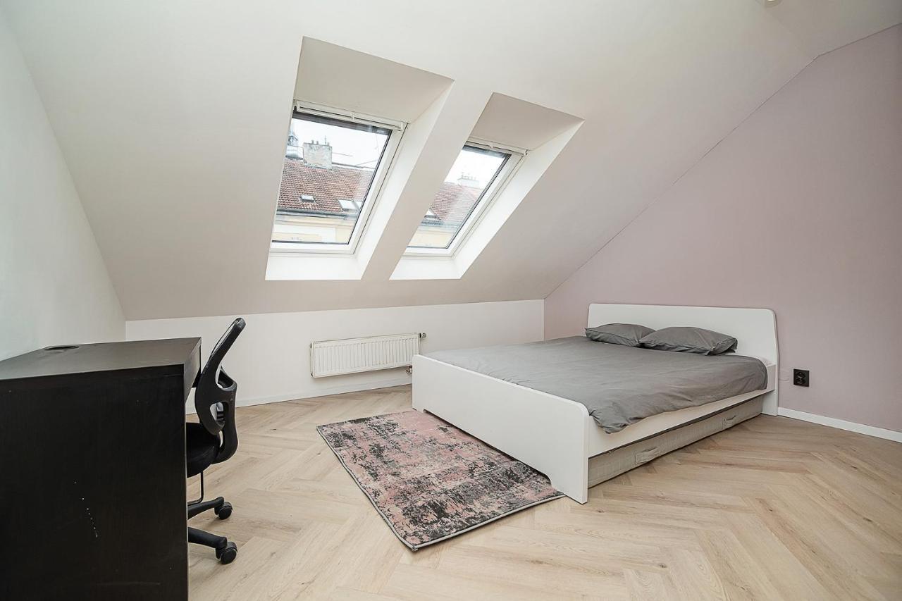 Big 4-Bedroom Flat, Terrace With Great Vitkov View Prag Dış mekan fotoğraf